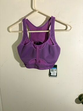 NWT Nike Swoosh Ultra Breathe Medium Support Sports Bra Purple Mesh Racerback